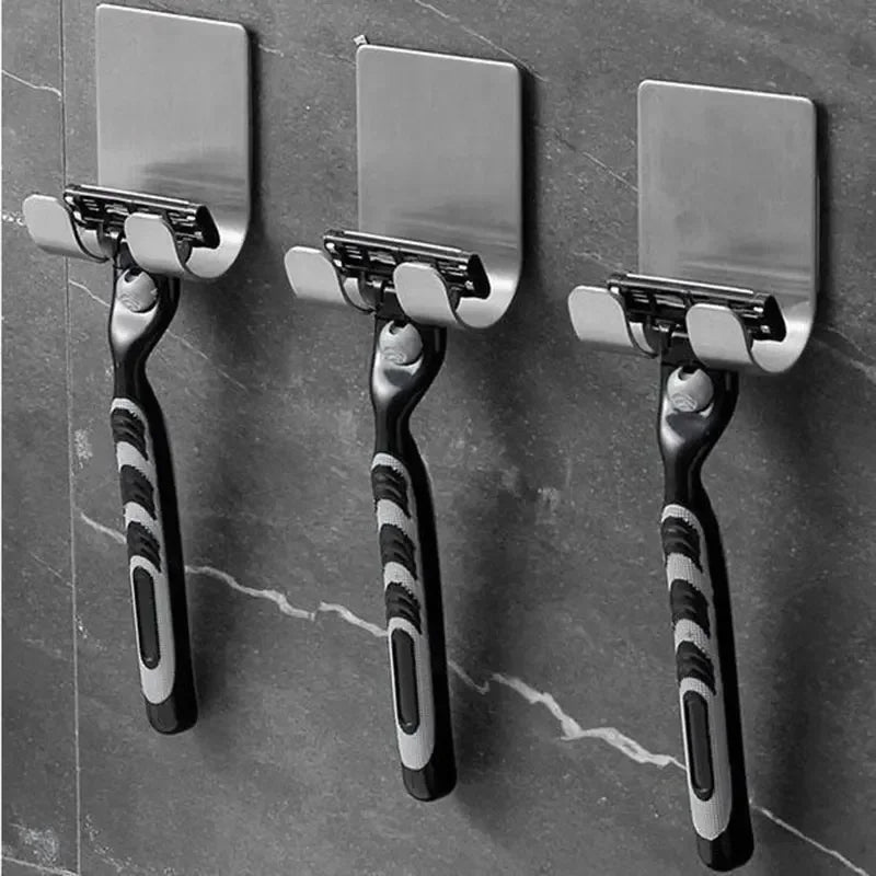 2 Pack Razor Holder 304 Stainless Steel Shaving Razor Stand Shelf  Bathroom Organizer  Storage Rack 4