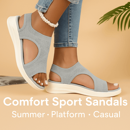 Womens Summer 2024 Comfort Sport Sandals  Casual Wedge Platform Sandals For Beach Travel  Everyday  2