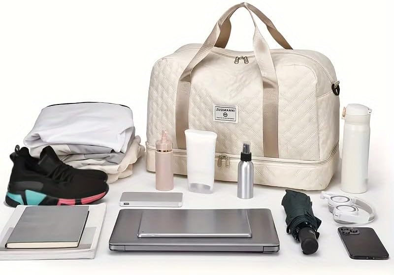 Lightweight Travel Duffel Bag  Large Capacity Portable Weekender  Gym Storage Tote 3