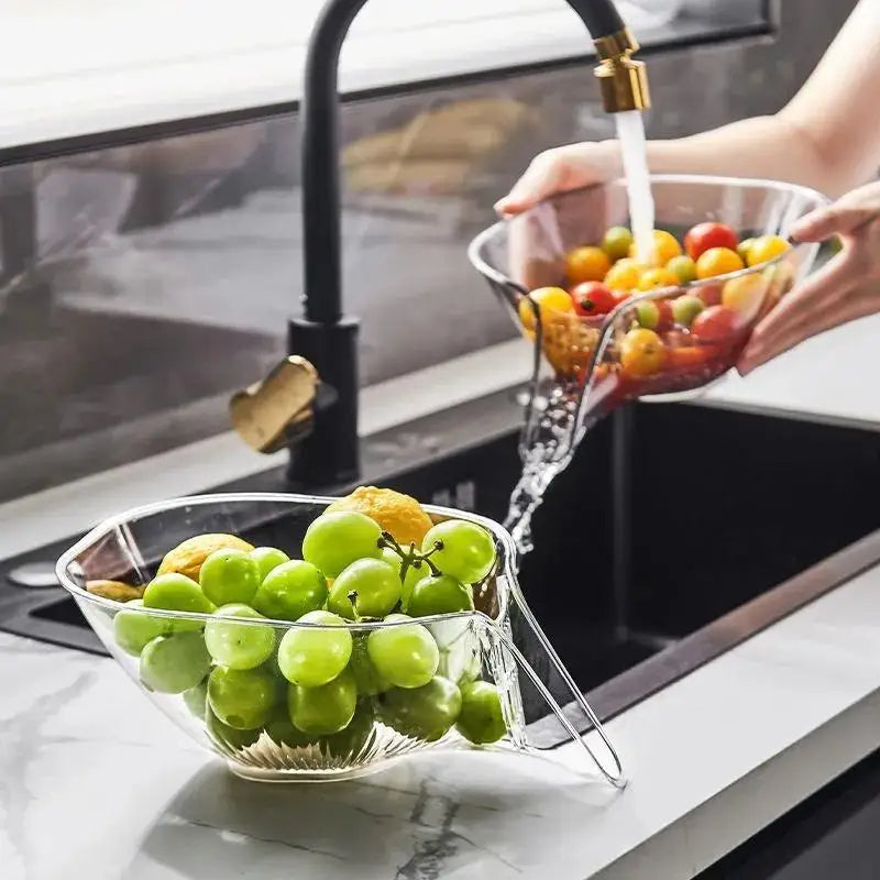Multi Functional Sink Strainer Basket Space Saving Drain Colander For Fruits Veggies  Pasta Fits Mo 2