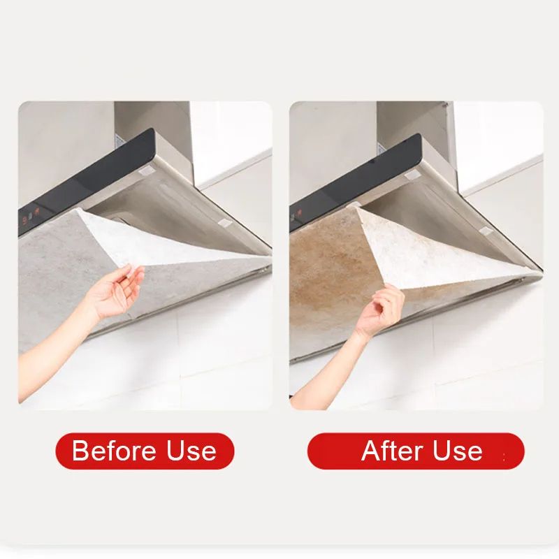 Universal Kitchen Hood Grease Filter Paper NonWoven Disposable Oil Absorbing Sheets For Cooker Hood 3