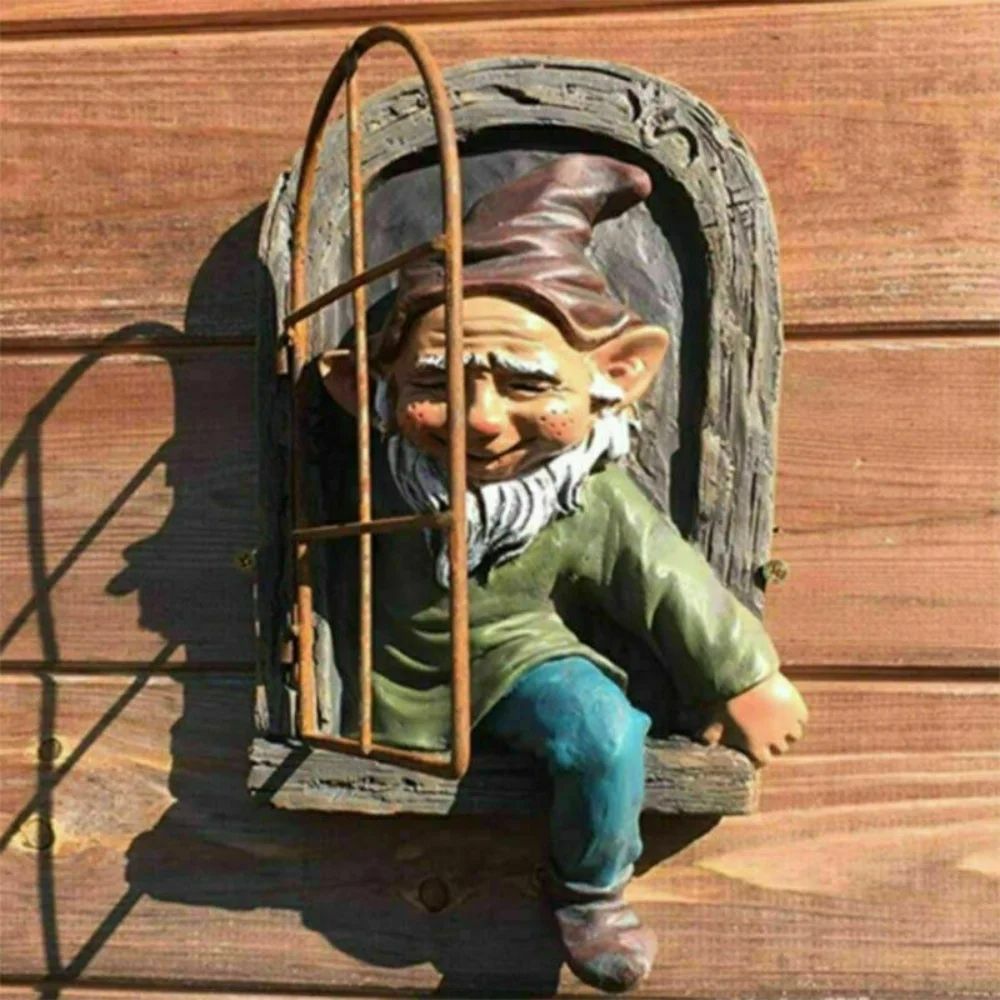 Creative Garden Elf Tree Hug Statue Enchanting Resin Decoration For Outdoor Spaces Courtyard Porch  3