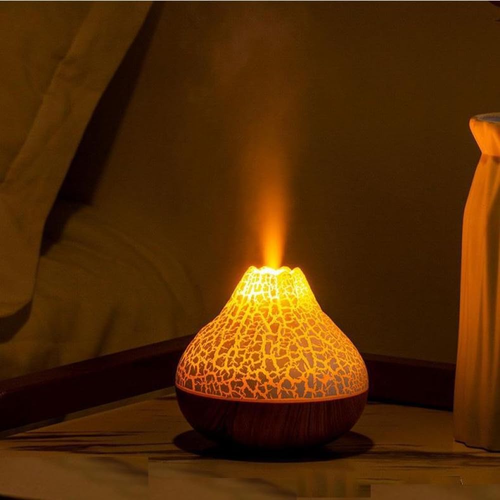 Volcano Mist 300ml USB Air Humidifier With 7Color Night Light  Desktop Aromatherapy Diffuser  Purif 2