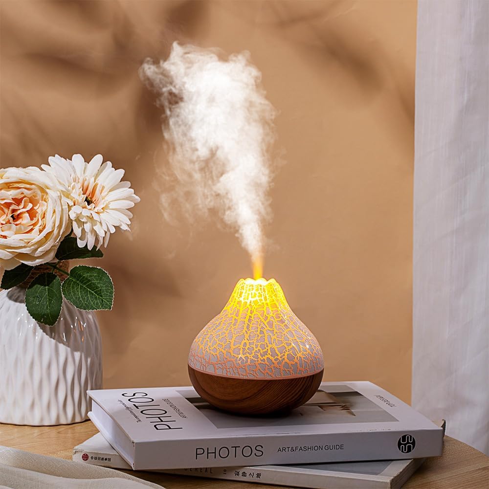 Volcano Mist 300ml USB Air Humidifier With 7Color Night Light  Desktop Aromatherapy Diffuser  Purif 1