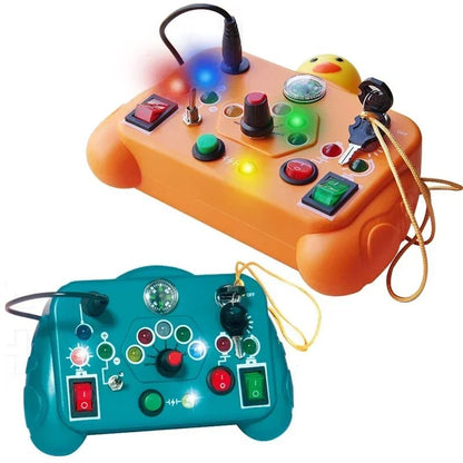 Montessori Busy Board Sensory Toys With LED Light Switch Control Travel Activity Children Game For  1