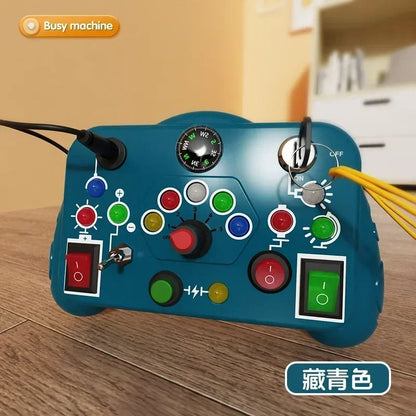 Montessori Busy Board Sensory Toys With LED Light Switch Control Travel Activity Children Game For  5