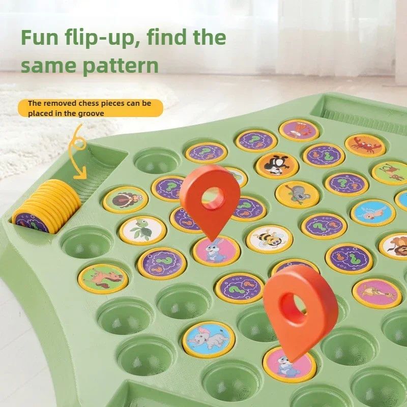 Kids Battle Chess Educational Toy Fun Animal Flip Chess For ParentChild Interaction Observation  Co 5
