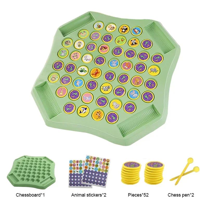 Kids Battle Chess Educational Toy Fun Animal Flip Chess For ParentChild Interaction Observation  Co 9