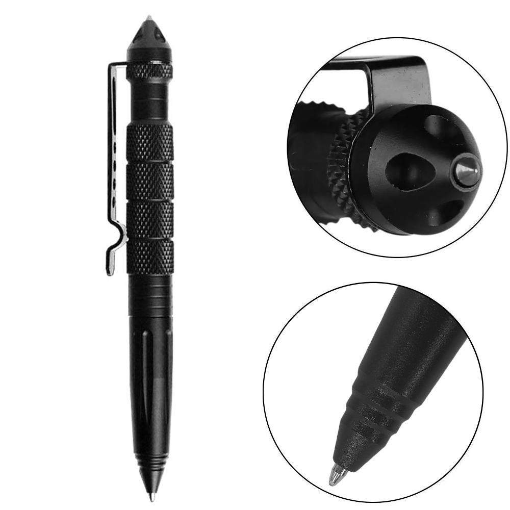 Multifunctional Metal Tactical Pen AntiSkid Emergency Glass Breaker For Self Defense 2