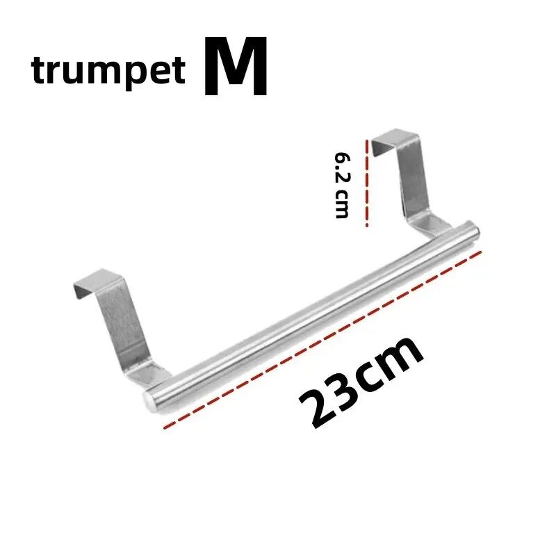 Stainless Steel Towel Rack Over Door Towel Bar Hanging Holder Bathroom  Kitchen Cabinet Rag Rack Fo 6