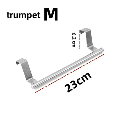 Stainless Steel Towel Rack Over Door Towel Bar Hanging Holder Bathroom  Kitchen Cabinet Rag Rack Fo 6