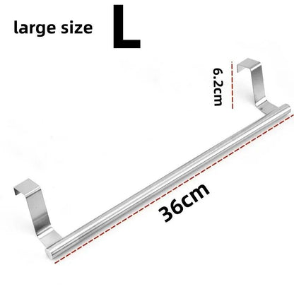 Stainless Steel Towel Rack Over Door Towel Bar Hanging Holder Bathroom  Kitchen Cabinet Rag Rack Fo 7