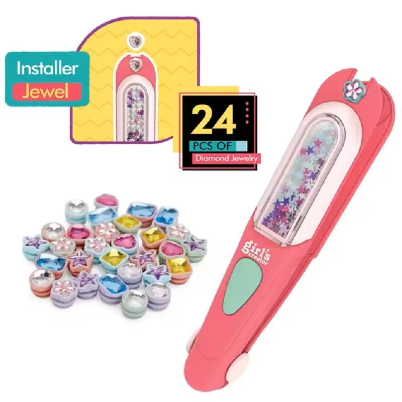 Bling Hair Gem Stamper Toy For Girls With Sparkling Hair Jewels 3