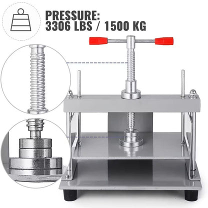 Heavy-Duty Manual Paper Press Machine for A4 Papers – 12 x 8.6 in Steel Frame