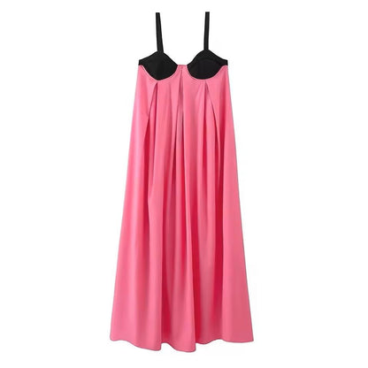 Womens Backless Lace Up Maxi Dress With Spaghetti Straps 3