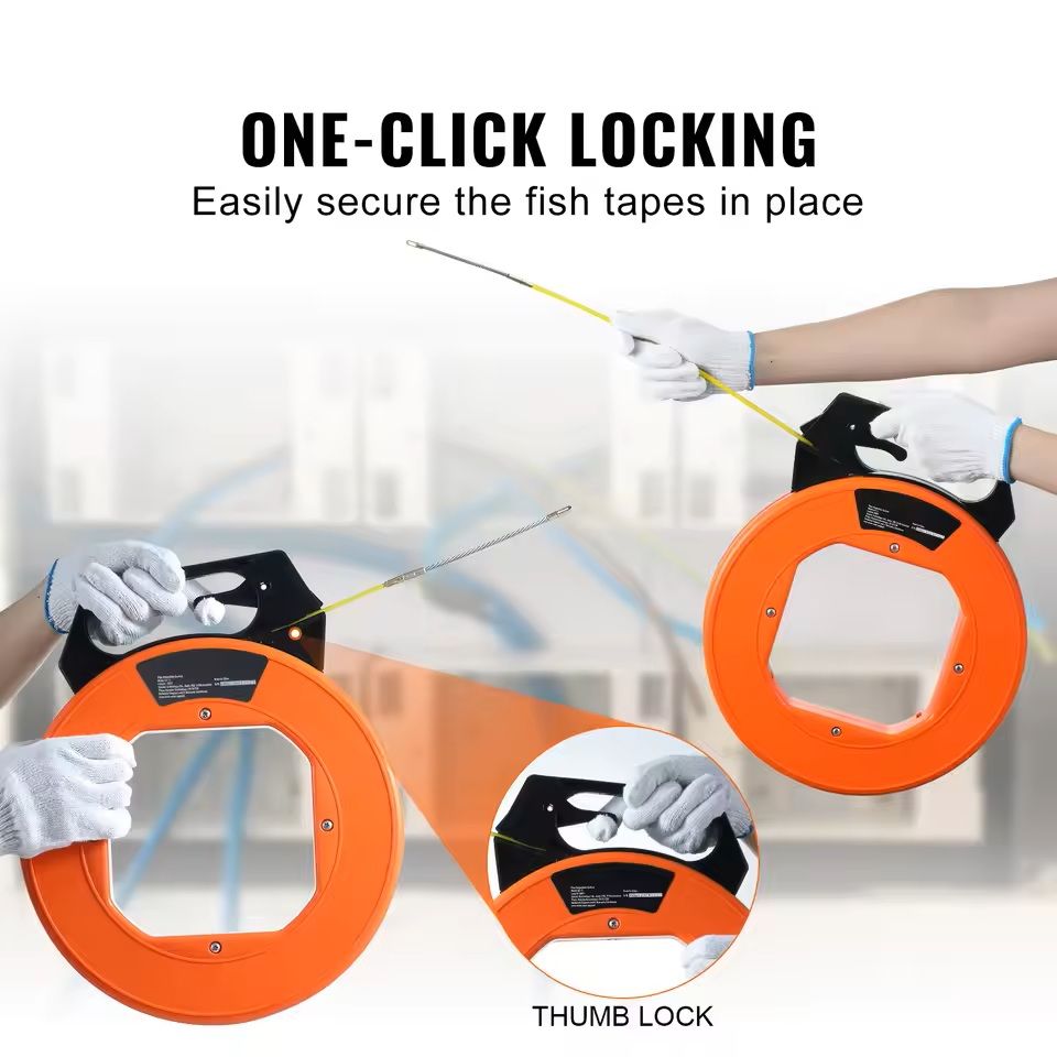 Heavy Duty Fish Tape Wire Puller With Optimized Handle And Case 4
