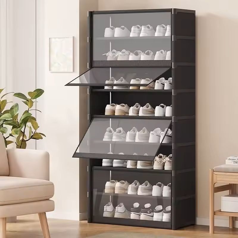 Multilayer Transparent Shoe Rack Cabinet for Small Spaces