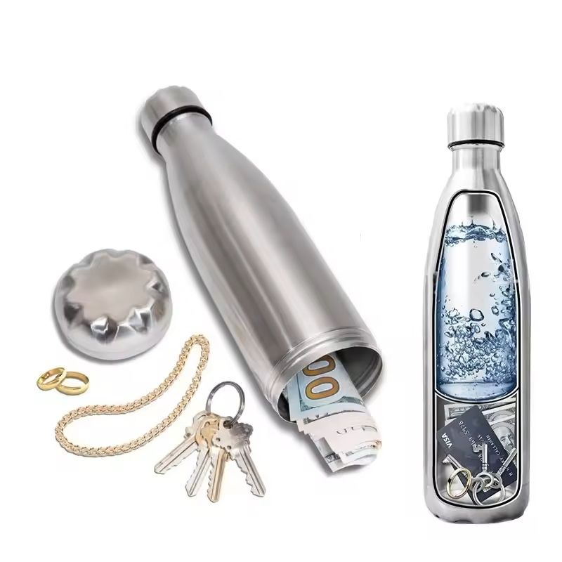 750ml Diversion Water Bottle with Hidden Storage Compartment and Bonus Key Ring Box