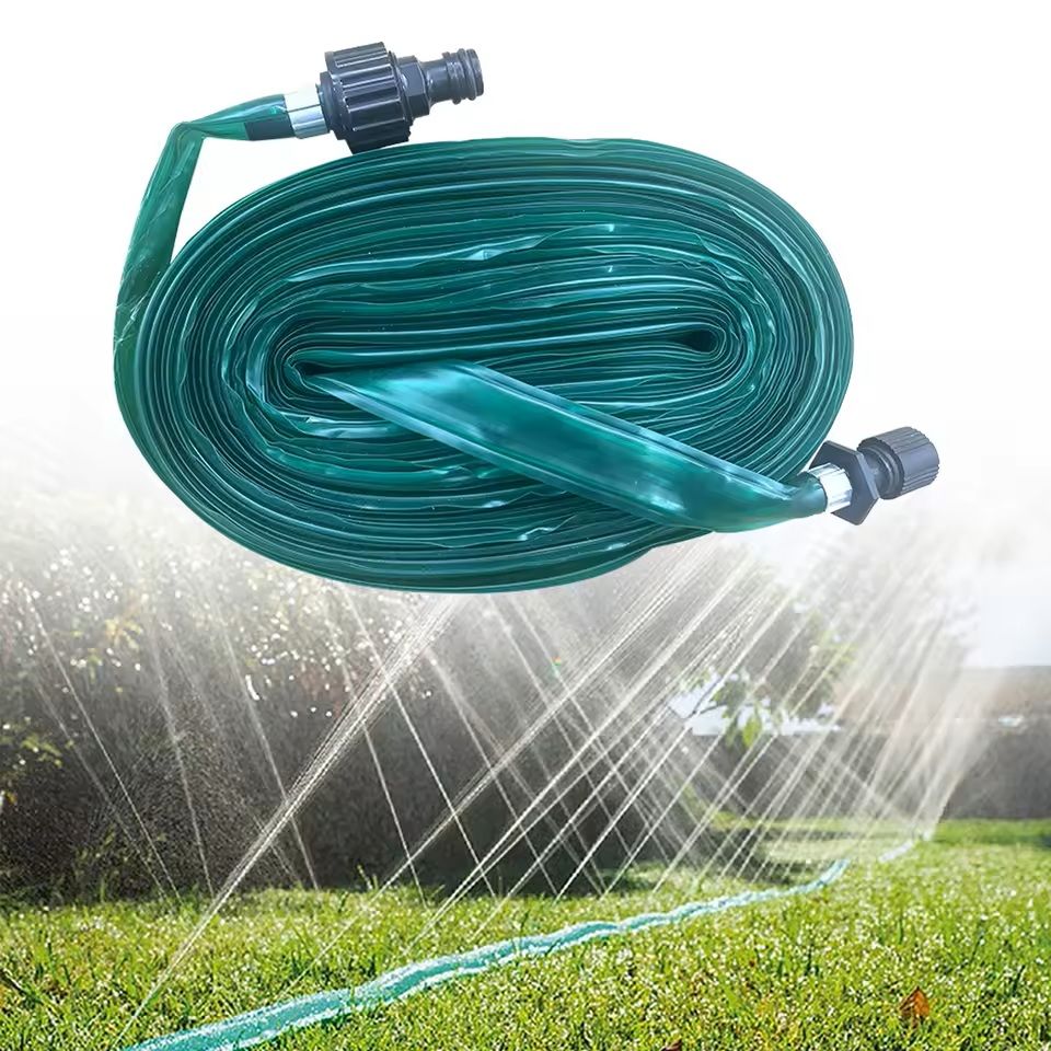Flexible Garden Soaker Hose with Adjustable Spray Set for Lawn Irrigation