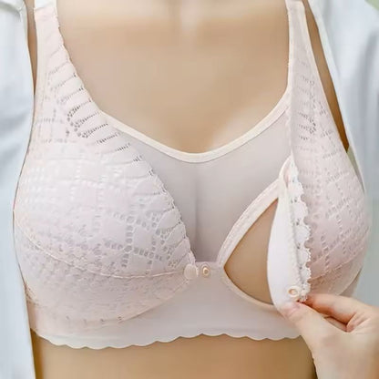 Front Button Nursing Bra for Breastfeeding and Maternity Comfort