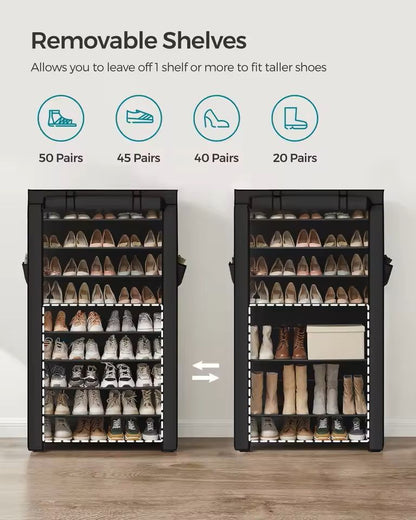 9Tier Covered Shoe Rack Organizer For 4050 Pairs 1