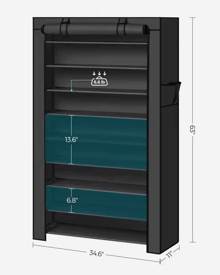 9Tier Covered Shoe Rack Organizer For 4050 Pairs 7
