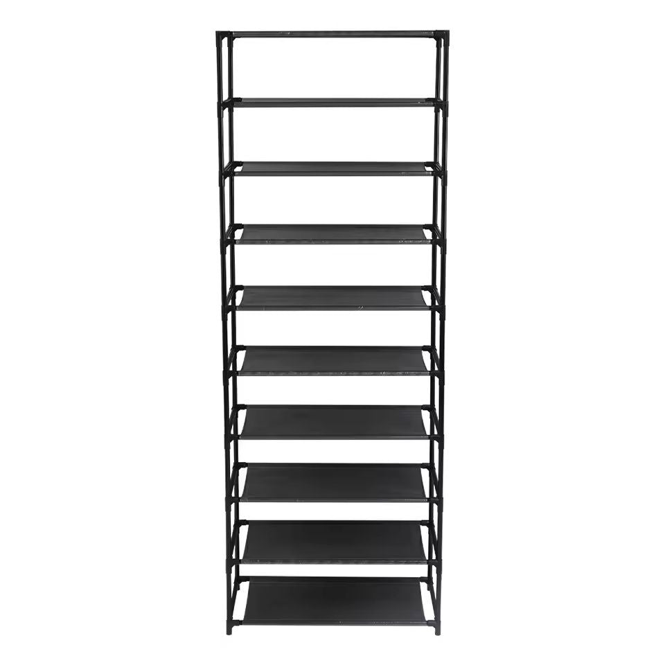10Tier Stackable Shoe Rack With Stainless Steel Frame For 50 Pairs 4