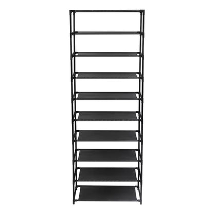 10Tier Stackable Shoe Rack With Stainless Steel Frame For 50 Pairs 4