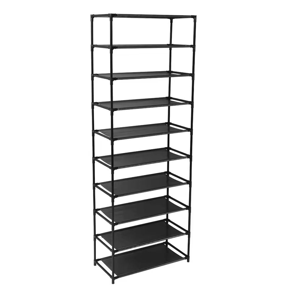10Tier Stackable Shoe Rack With Stainless Steel Frame For 50 Pairs 5