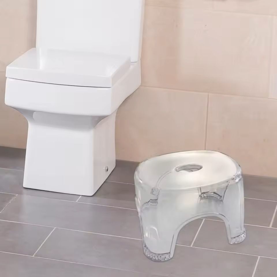 Clear Acrylic Shower Stool  NonSlip Bathroom Seat For Home  Kids 4