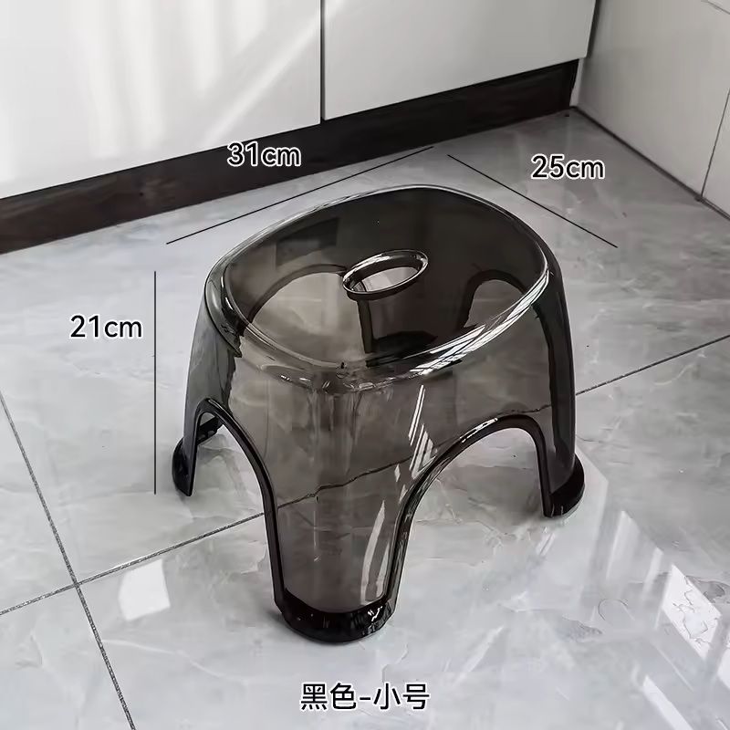 Clear Acrylic Shower Stool  NonSlip Bathroom Seat For Home  Kids 6