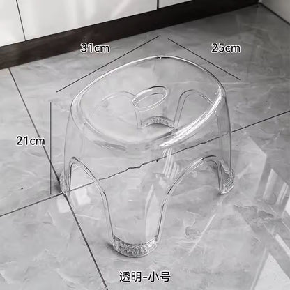 Clear Acrylic Shower Stool  NonSlip Bathroom Seat For Home  Kids 7