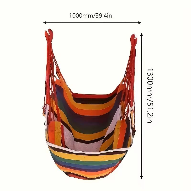 Handwoven Hanging Hammock Chair For Indoor  Outdoor Relaxation 11