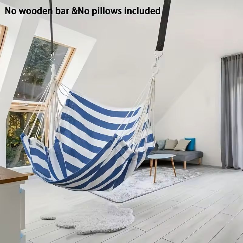 Handwoven Hanging Hammock Chair For Indoor  Outdoor Relaxation 2