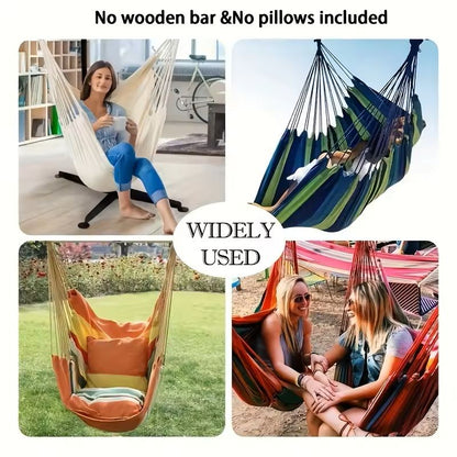 Handwoven Hanging Hammock Chair For Indoor  Outdoor Relaxation 4