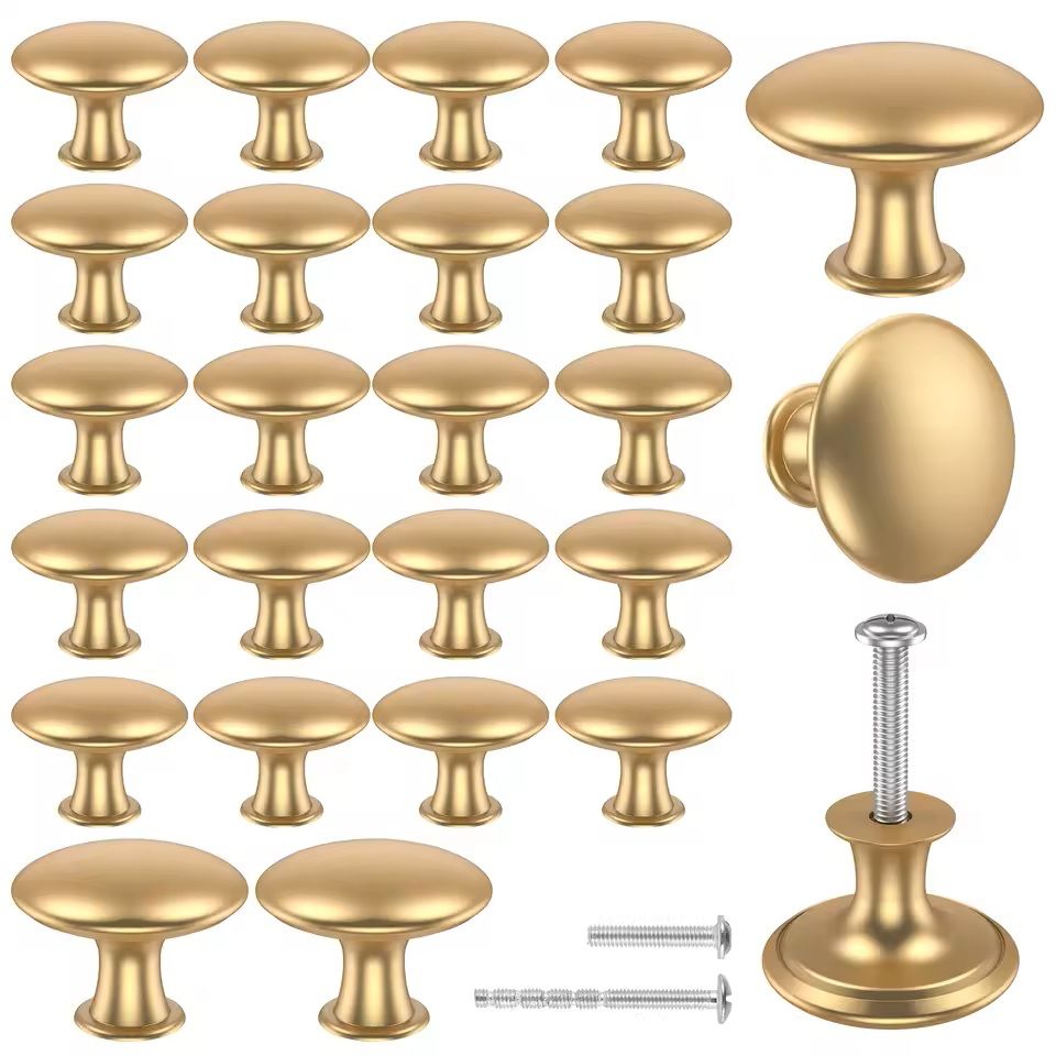 25Piece Gold Drawer Knob Set  Decorative Rustproof Cabinet Handles 6