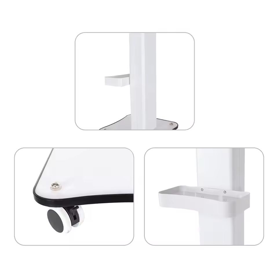 3Tier Rolling Beauty Salon Trolley With Push Handle And Storage Shelves 1