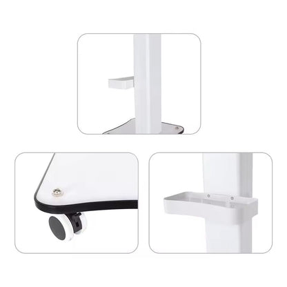 3Tier Rolling Beauty Salon Trolley With Push Handle And Storage Shelves 1