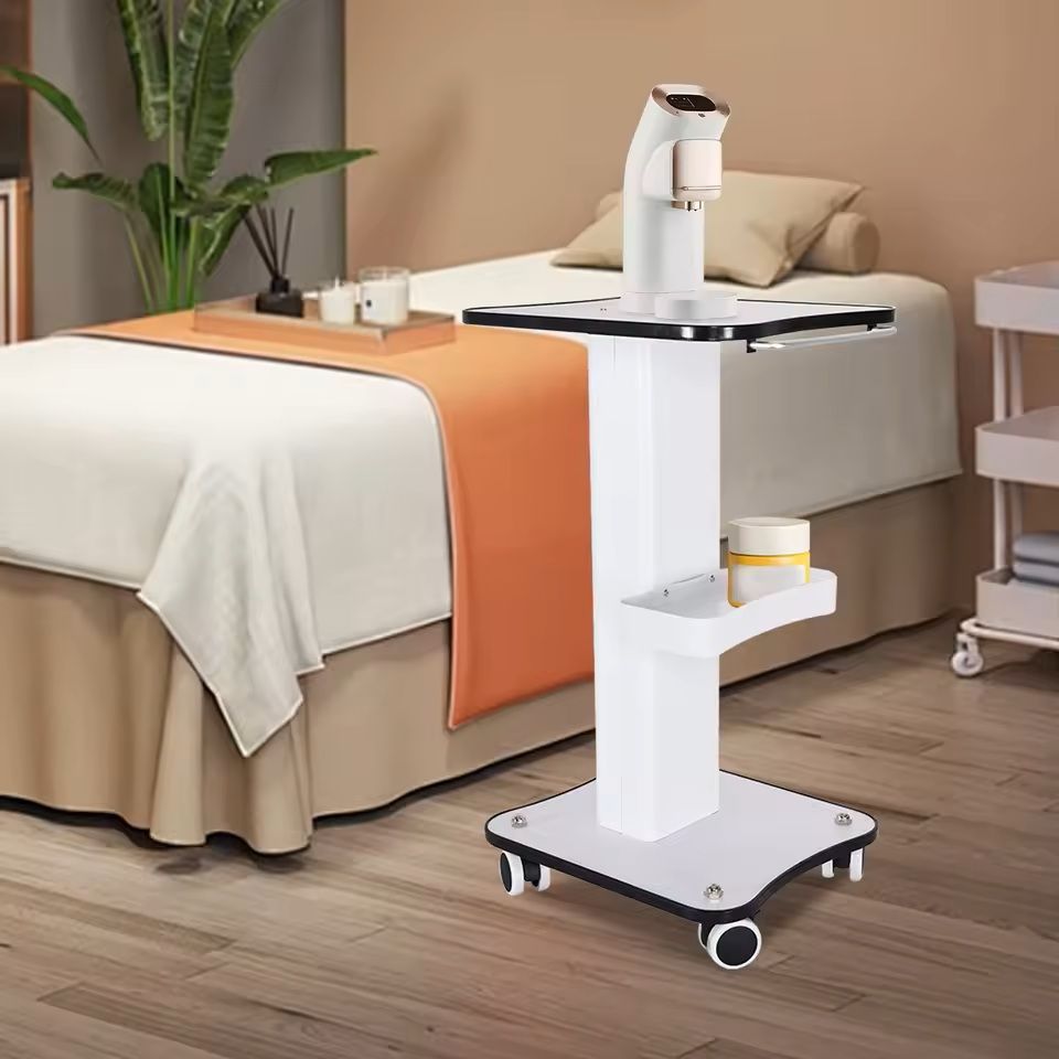 3Tier Rolling Beauty Salon Trolley With Push Handle And Storage Shelves 5