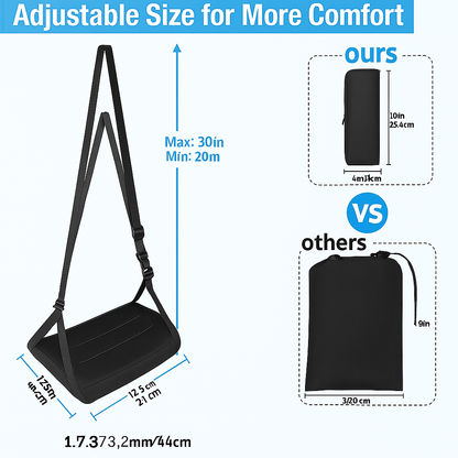 Adjustable Airplane Foot Hammock With Memory Foam Removable Pad For Travel Comfort 4