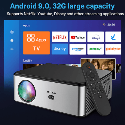 UltraBright 26000 Lumen 4K Smart Projector With 8K Decoding Auto Focus  5G WiFi 1