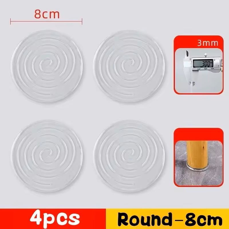 AntiSlip Silicone Furniture Pads  Transparent Vibration Dampening Feet For Beds Tables  Appliances 1