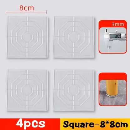 AntiSlip Silicone Furniture Pads  Transparent Vibration Dampening Feet For Beds Tables  Appliances 10