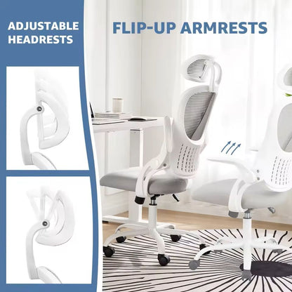 Ergonomic Mesh Office Chair With FlipUp Arms And Adjustable Headrest 1