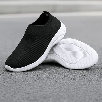 Womens Lightweight Mesh SlipOn Sneakers  Breathable LowTop Walking  Running Shoes 3