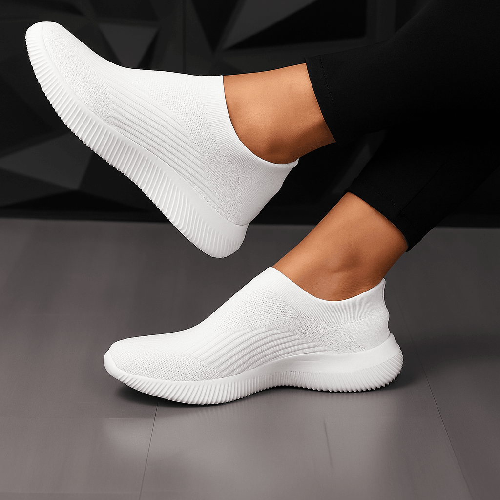 Womens Lightweight Mesh SlipOn Sneakers  Breathable LowTop Walking  Running Shoes 7