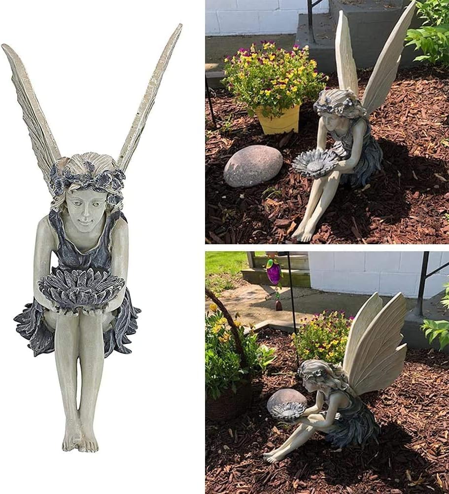 Fairy Angel Resin Statue  Handcrafted Garden Decoration  Jewelry Display Ornament 4