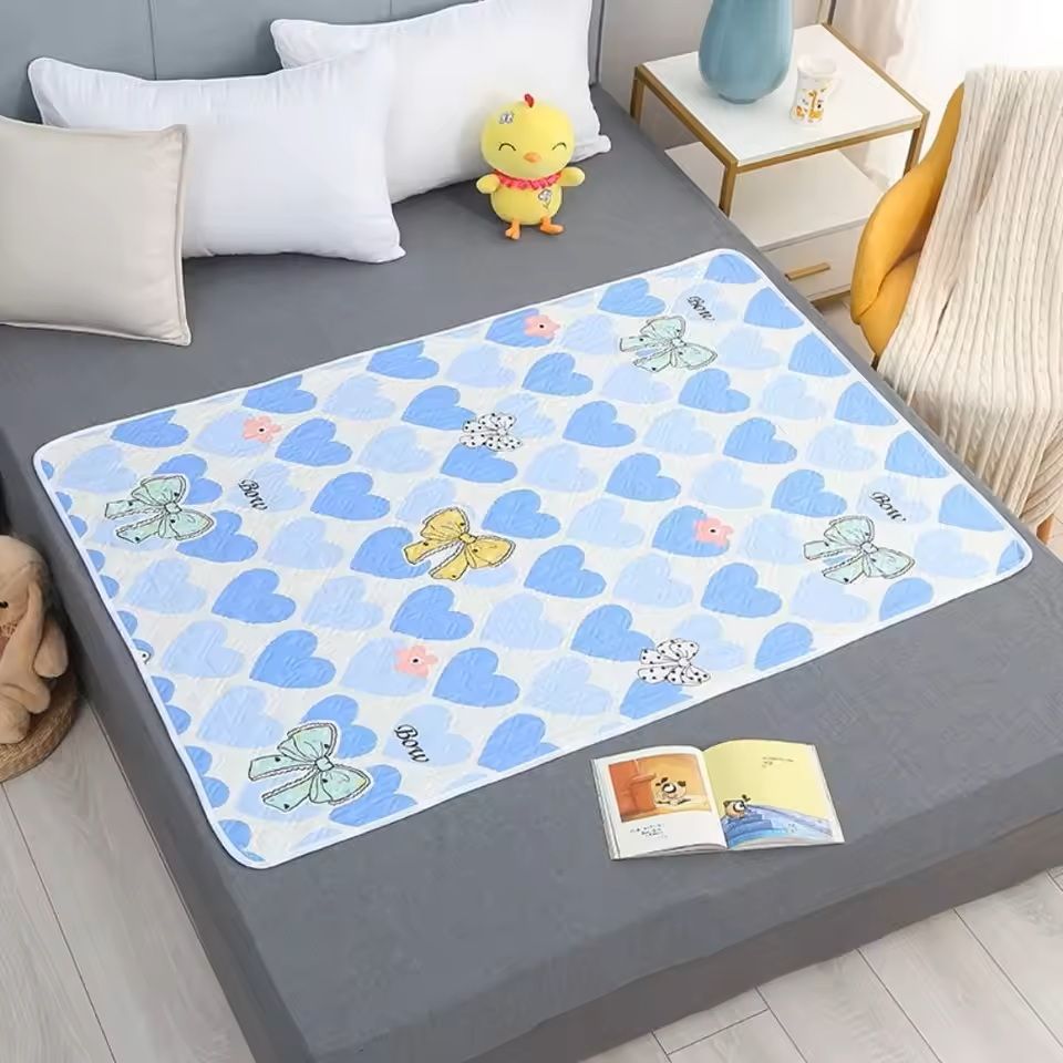 Washable Waterproof Underpad 100x150cm Soft Leakproof Bed Protector For Baby Or Adult 8
