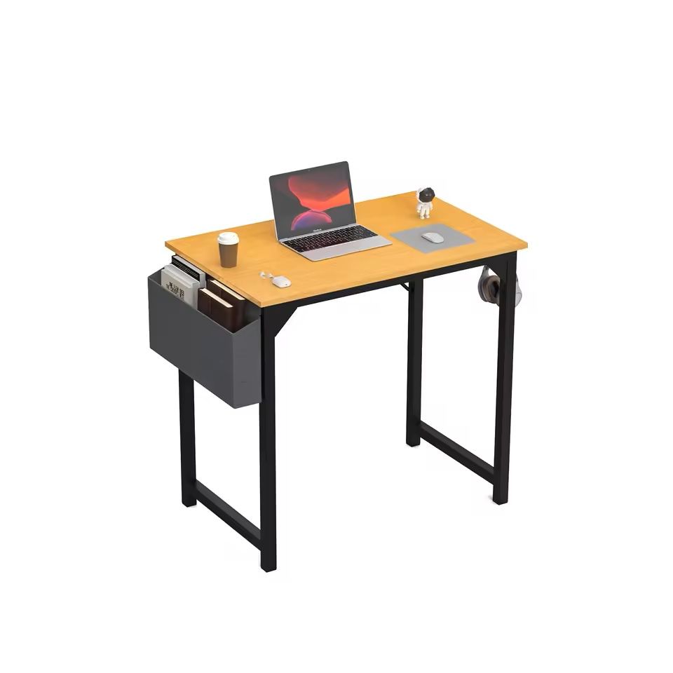 Compact Computer Desk With Side Bag And Headphone Hook Modern Study Or Gaming Table 14