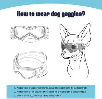 Adjustable Dog Goggles For Small Medium Breeds Outdoor UV Protection Sunglasses For Dogs And Cats P 4